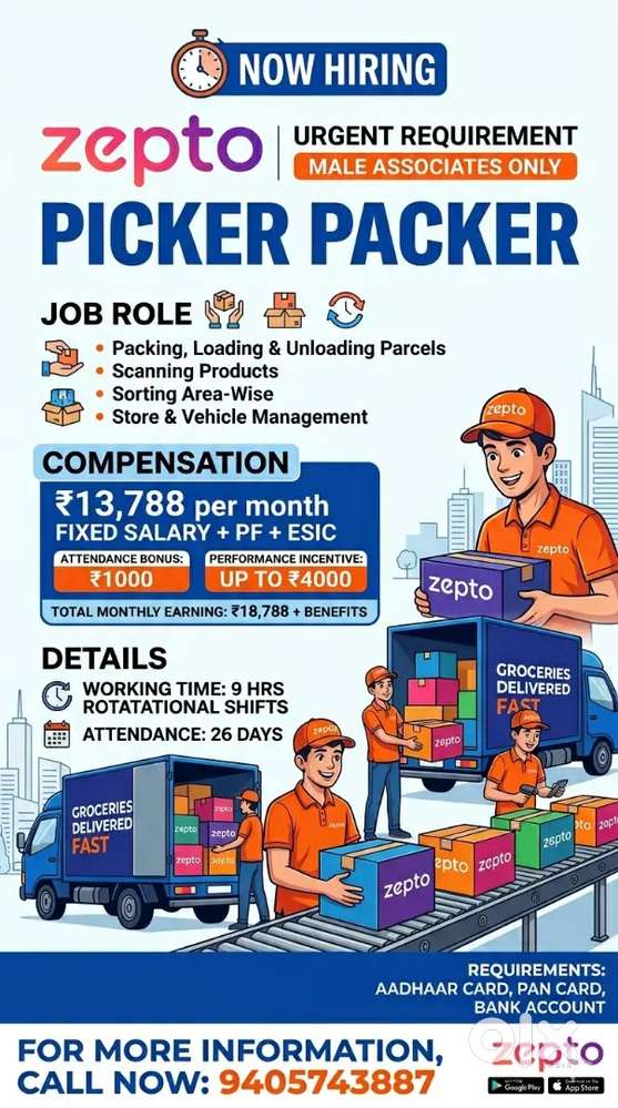 Wanted Picker Packer - Zingabai Takali(Nagpur) - Other Jobs in