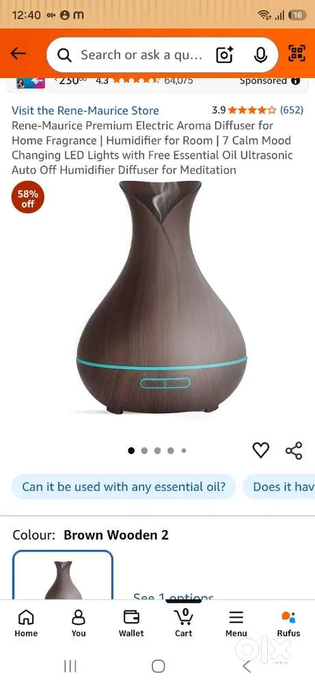 Rene n maurice electric aroma diffuser