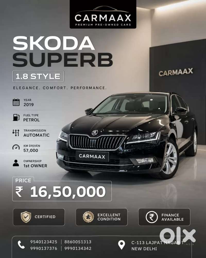 Skoda Superb [2014-2016] 1.8 Style Tsi At, 2019, Petrol
