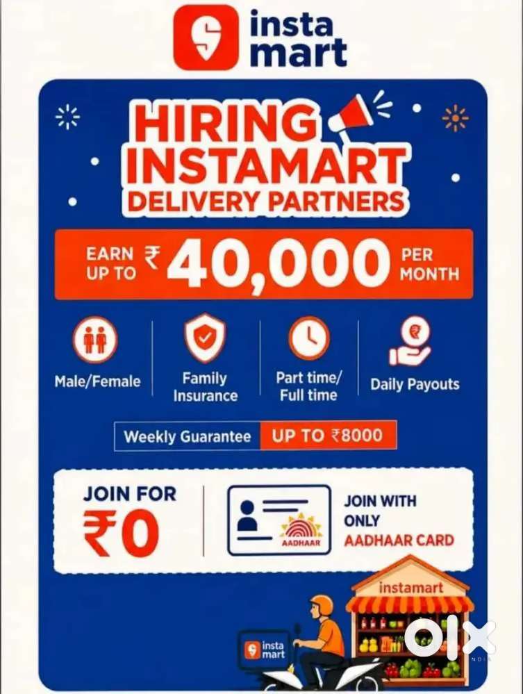 Swiggy Instamart Delivery Jobs in Kadavanthra