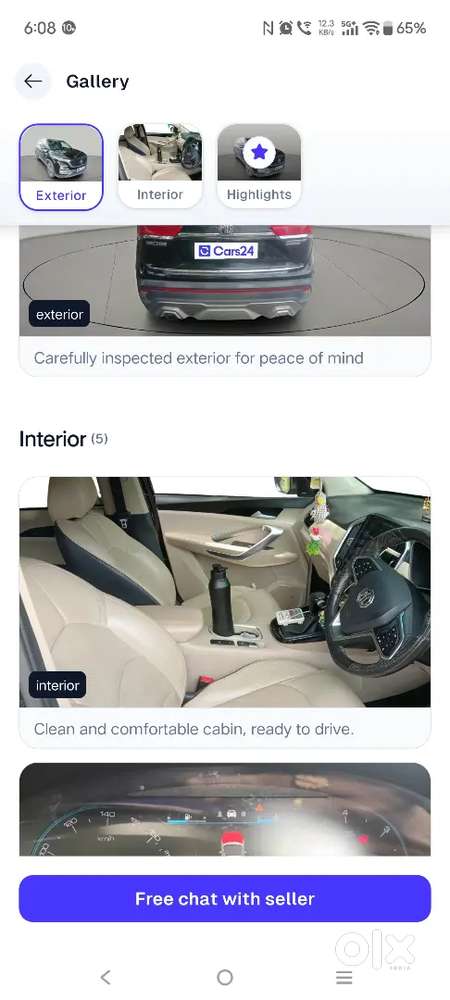 Mg Hector Black Model 2022 And 2900 Km Driven