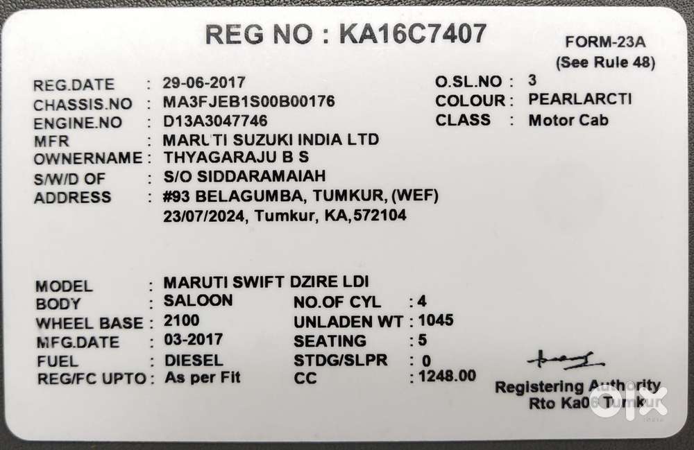 Maruti Suzuki Swift Dzire Ldi Bsiv, 2017, Diesel