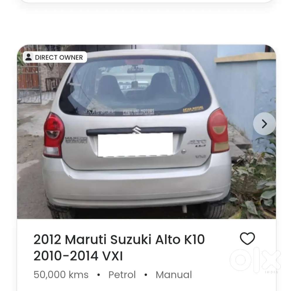 Maruti Suzuki Alto K10 2012 Year Car