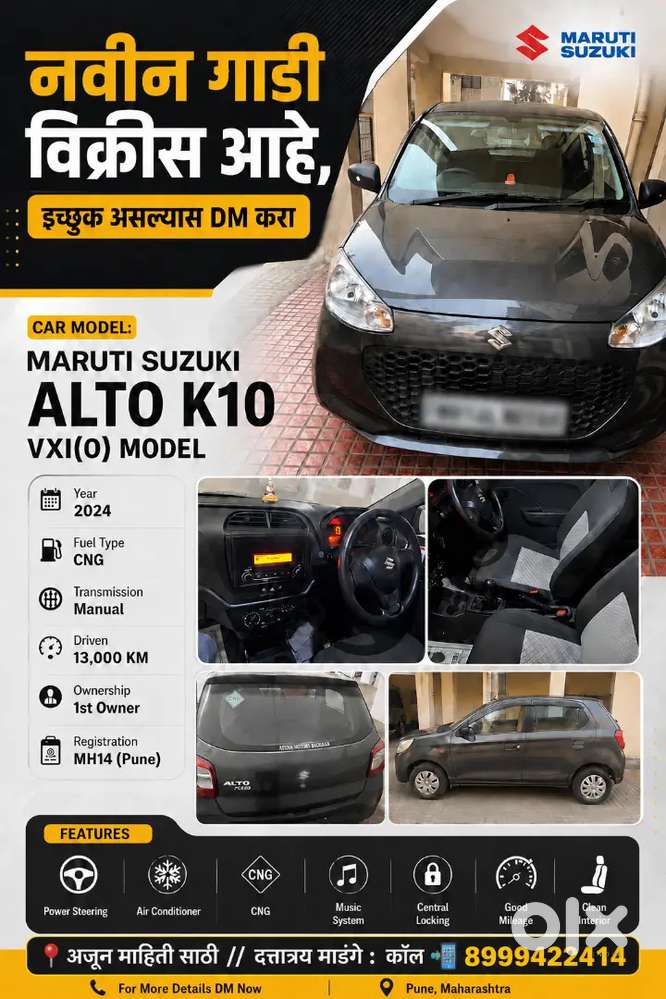 Maruti Suzuki Alto 2024 Cng & Hybrids 13000 Km Driven