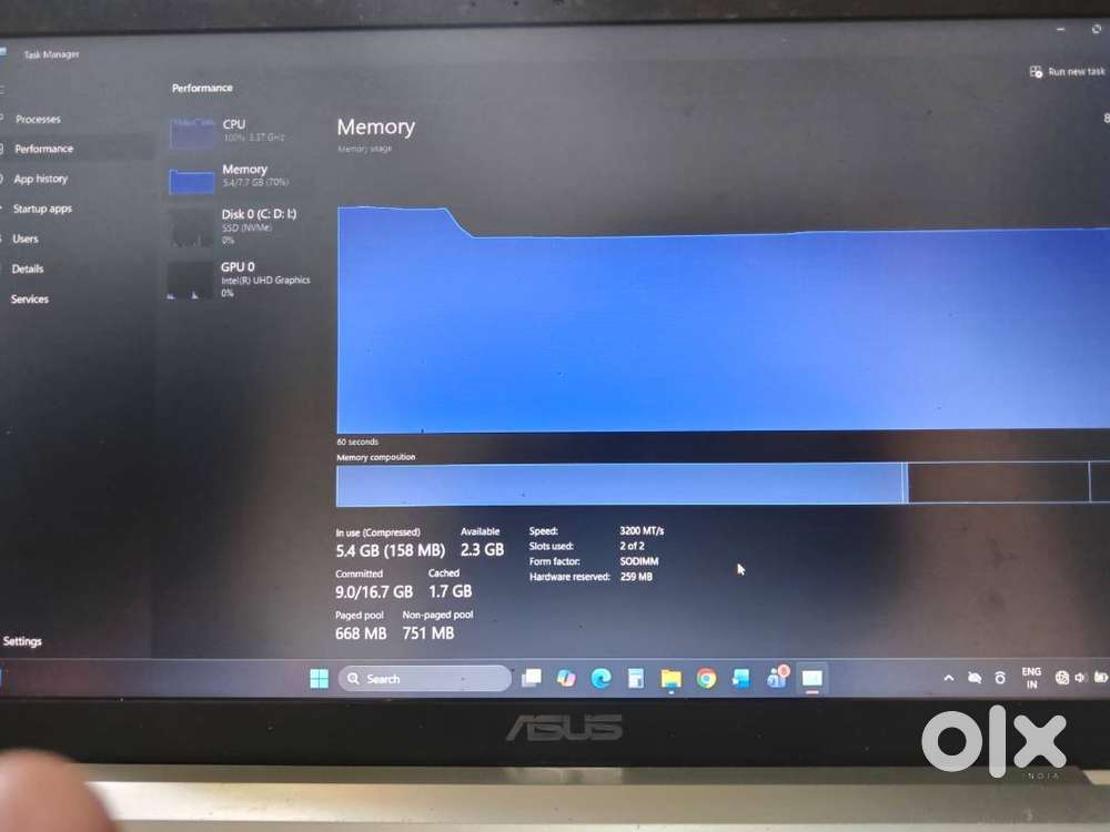 ASUS VivoBook X415JA i3 10th Gen  8GB RAM  512GB SSD