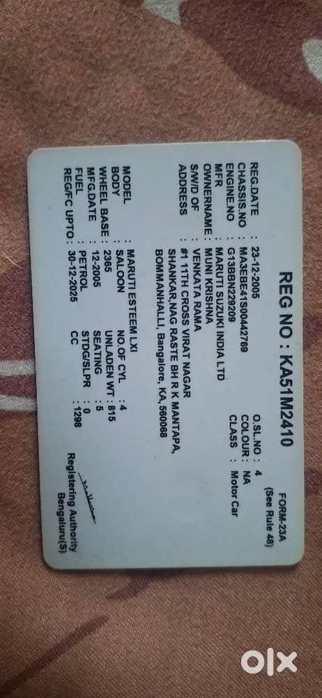 Maruti Suzuki Esteem 2005 Petrol 100000 Km Driven