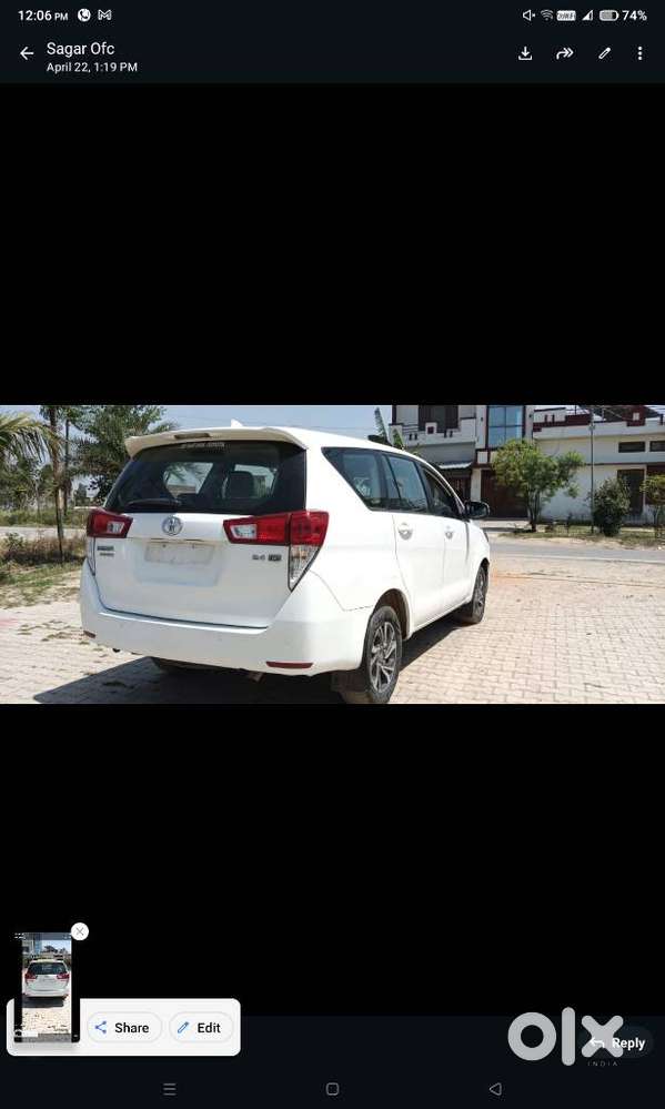 Toyota Innova Crysta 2.4 G Mt, 2022, Diesel