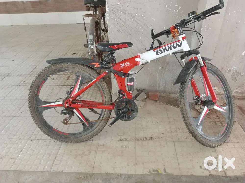 Bmw Foldable Cycle Red Colour Gear Bmw Cycle Price Bmw Foldable