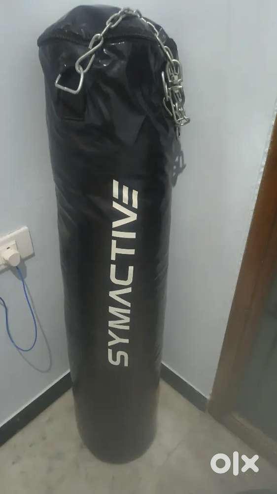 Punching bag and gloves