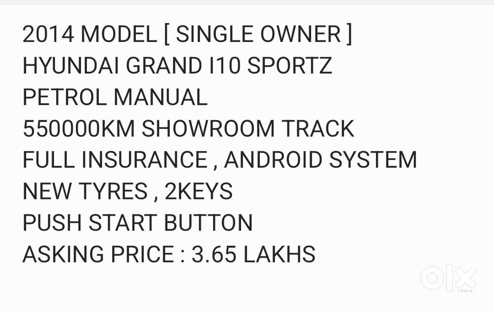 Hyundai Grand I10 2013-2016 Sportz, 2014, Petrol