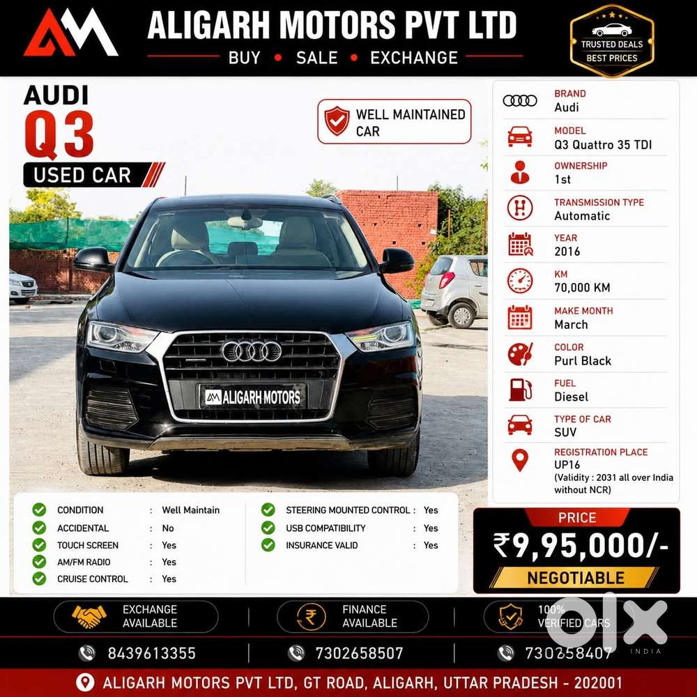 Audi Q3 2.0 Tdi, 2016, Diesel