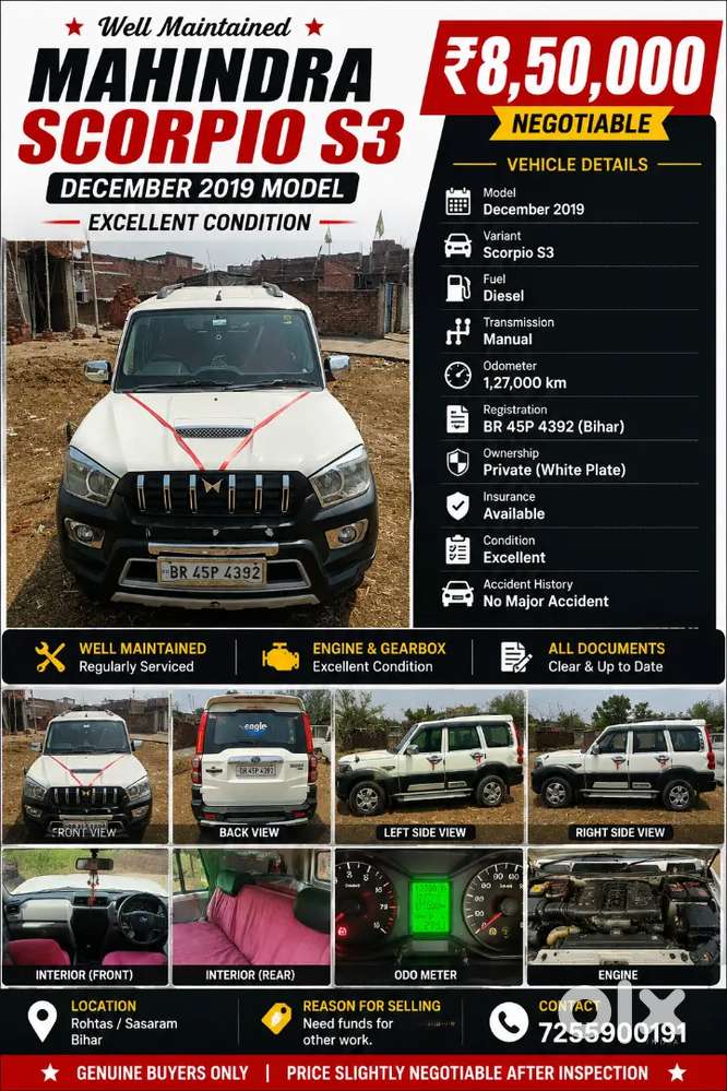 Mahindra Scorpio 2.2 S3 2019