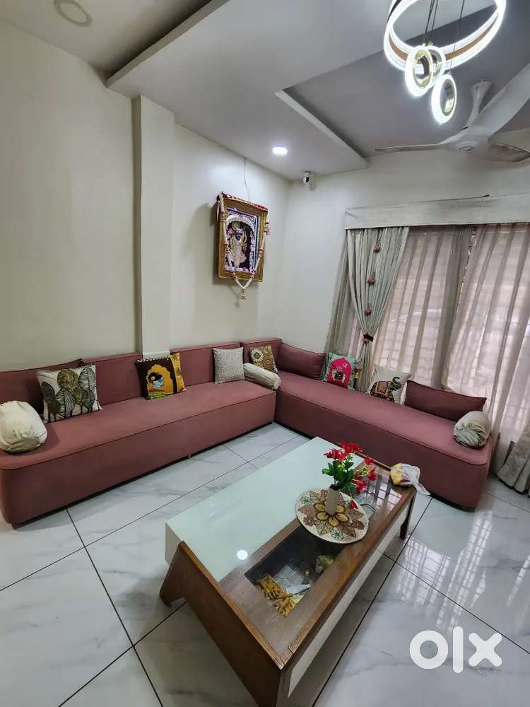 Velvet pink sofa