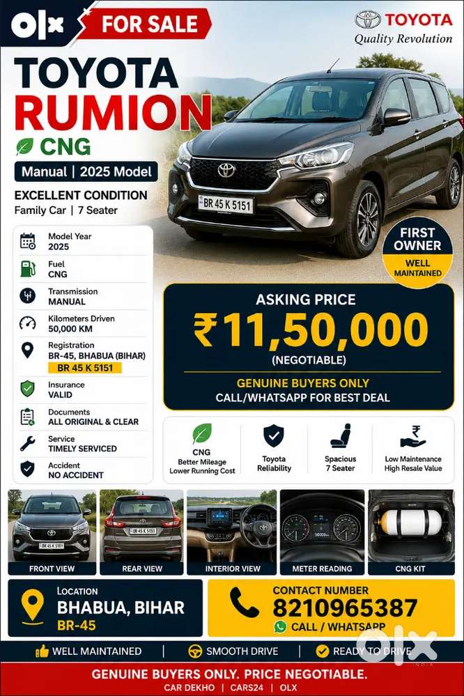 Toyota Rumion 2025 Manual