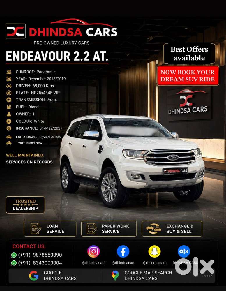 Ford Endeavour 2.2 Titanium At 4x2, 2018, Diesel