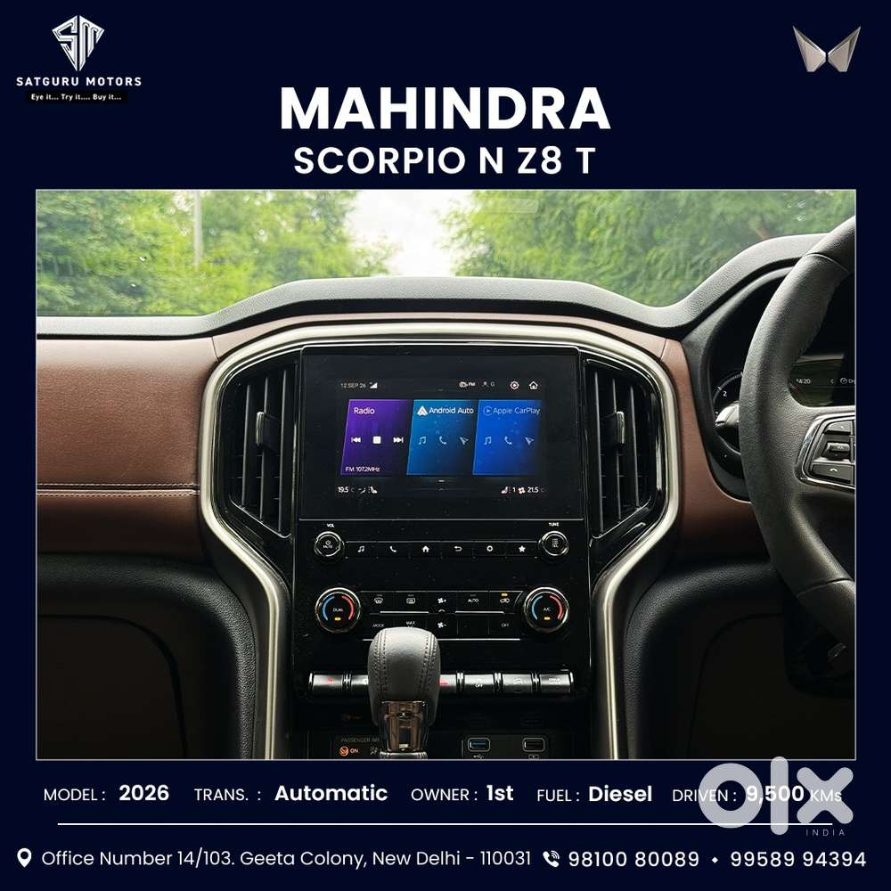 Mahindra Scorpio N Z8 L Diesel At 2wd 7 Str, 2026, Diesel