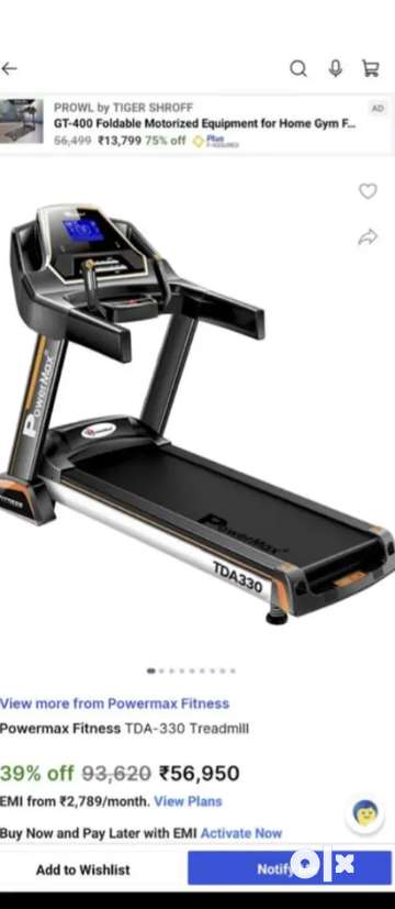 Powermax treadmill 2025 tda 330