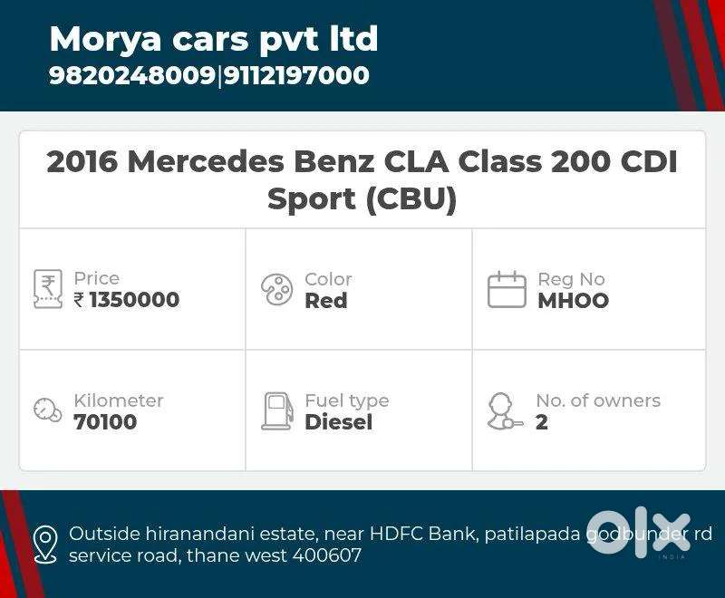 Mercedes-benz Cla 200 Cdi Style, 2016, Diesel