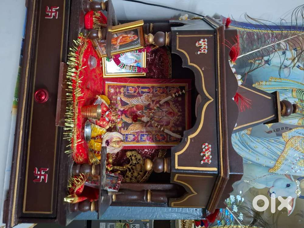 Urgent Sale Wooden Mandir, water Motor 500W and 200 Ltr Water Tank