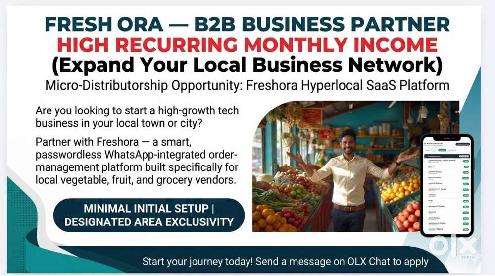 B2B Fresh Ora Franchise: Onboard Local Fruits & Vegetable Shops