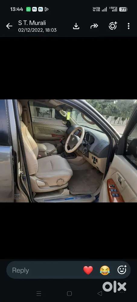 Toyota Fortuner 2011 Diesel Mt
