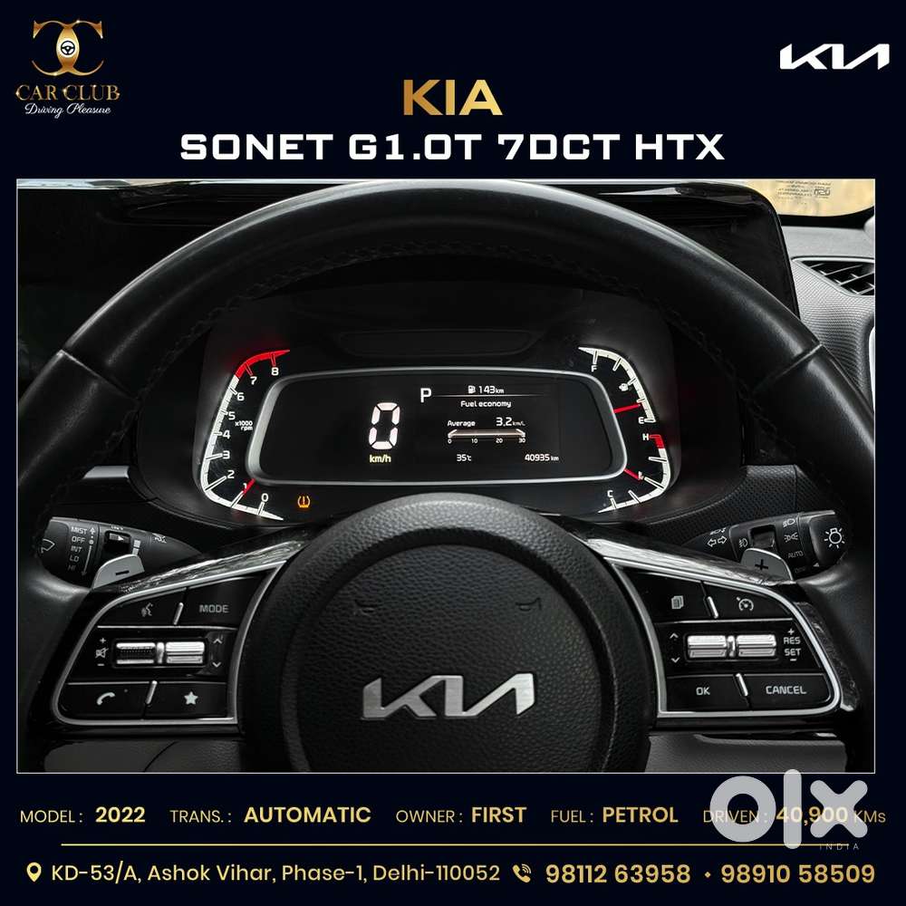 Kia Sonet 1.0 Htx Dct Anniversary Edition, 2022, Petrol