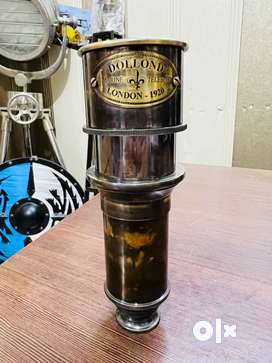 Antique Brass Nautical items binoculars,compass,telephone,brass