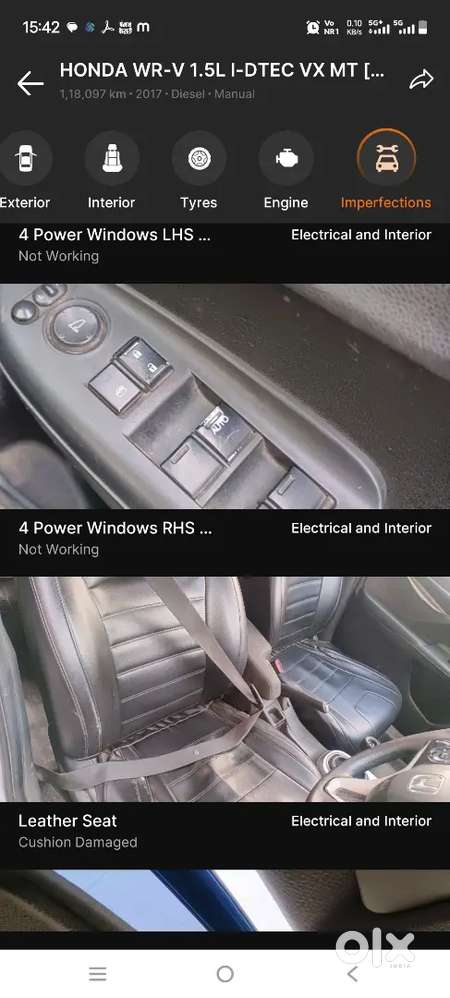 Honda Wr-v 2017 Diesel Good Condition