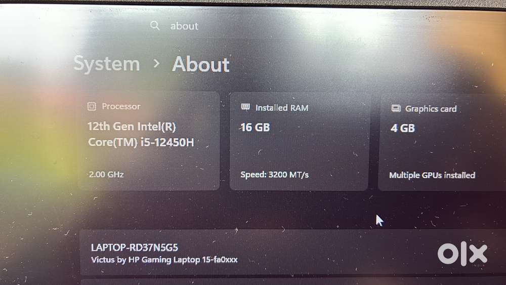 HP Victus 15 Gaming Laptop  RTX 3050  16GB RAM  NVMe SSD  15.6