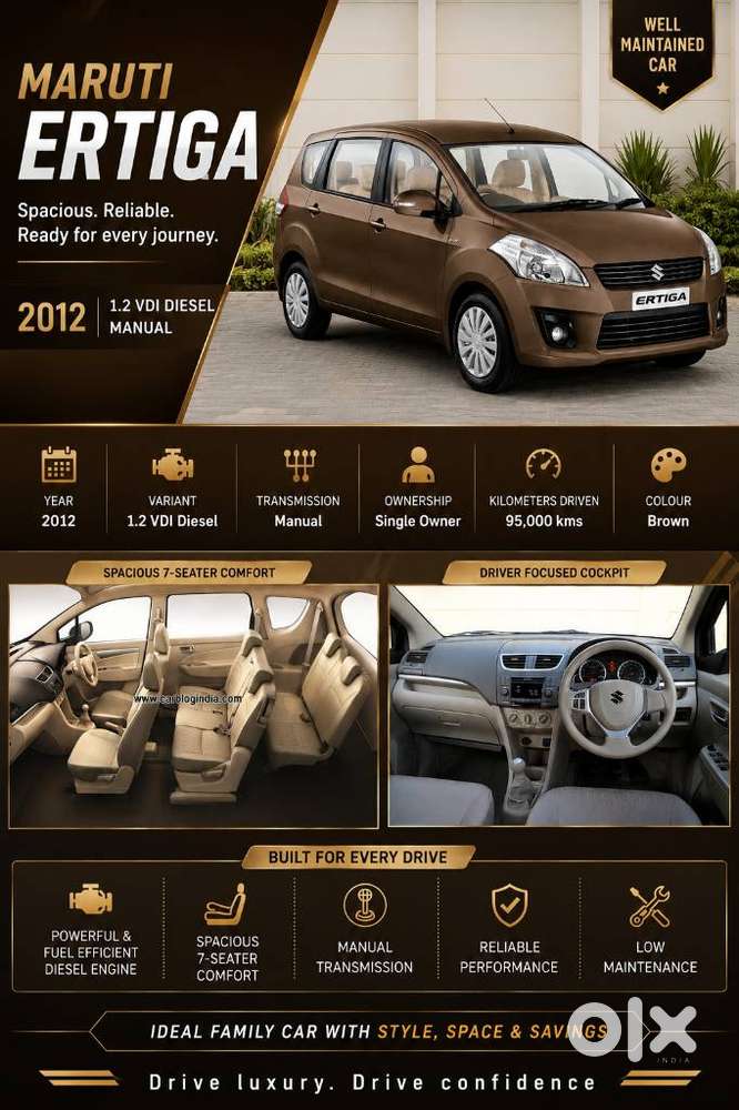 Maruti Suzuki Ertiga Vdi, 2012, Diesel