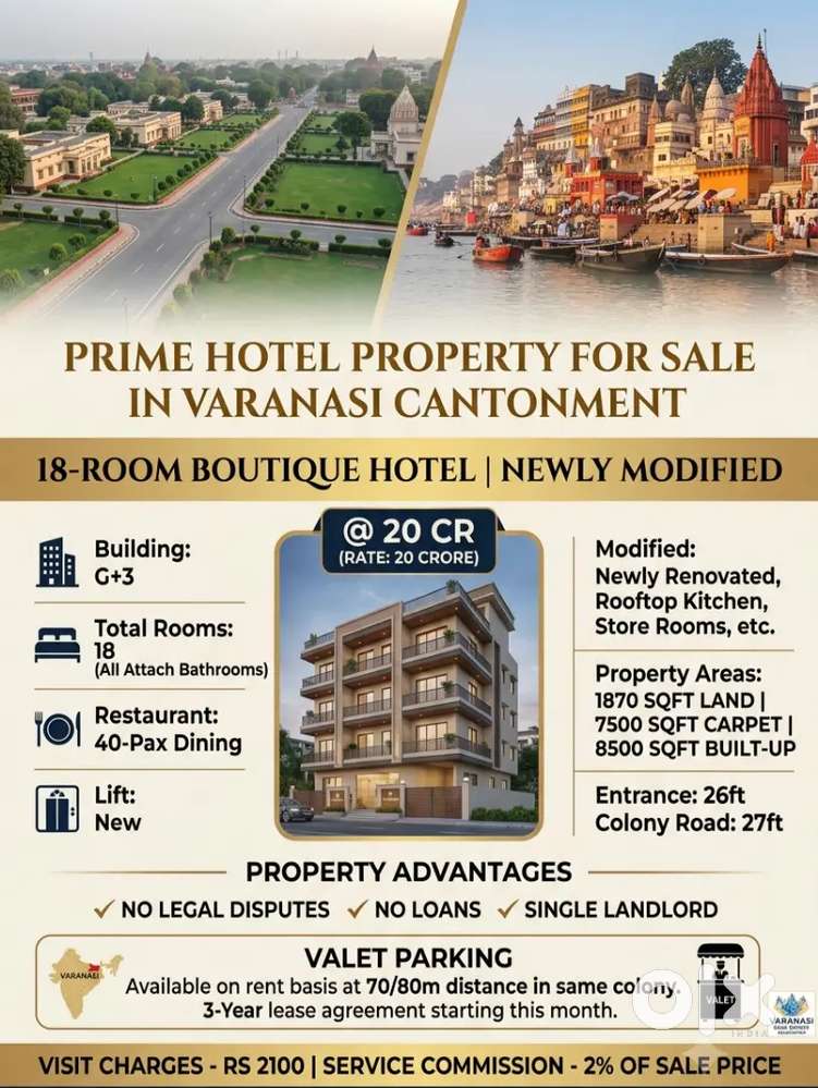KTA 18 ROOM HOTEL AVAILABLE ON SALE IN CANTONMENT