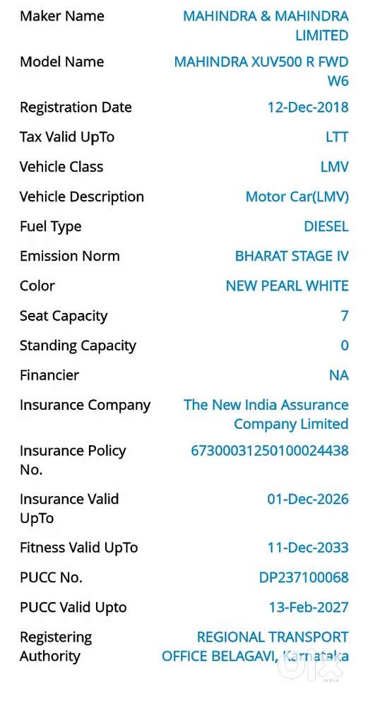 Mahindra Xuv500 Diesel 2018