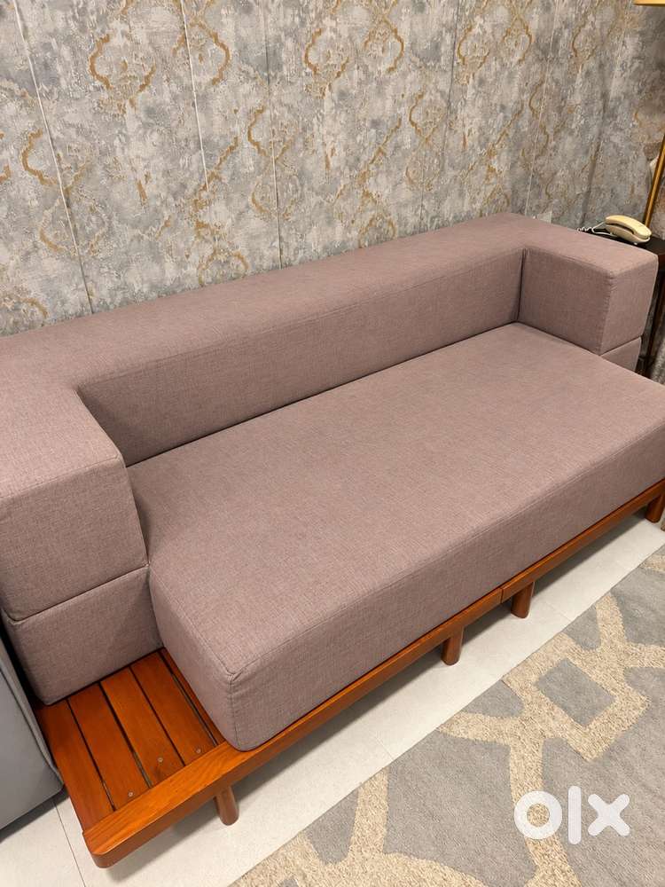 Sofa Cum Bed with Wooden Frame
