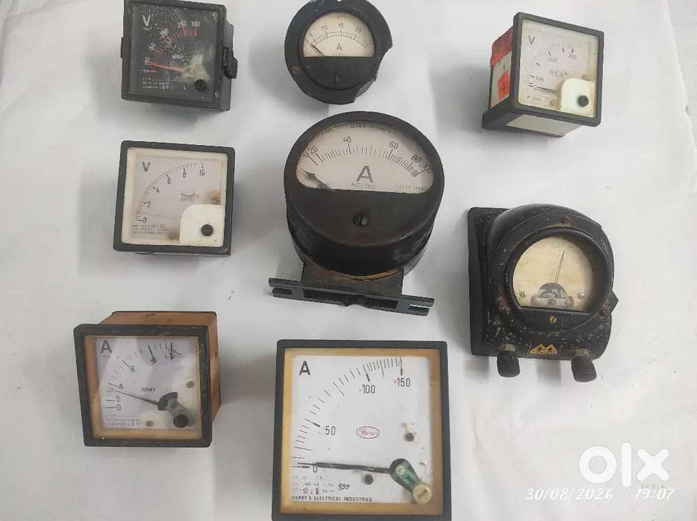 Non working ameter voltmeter and galvanometer lot of 8 pcs for sale