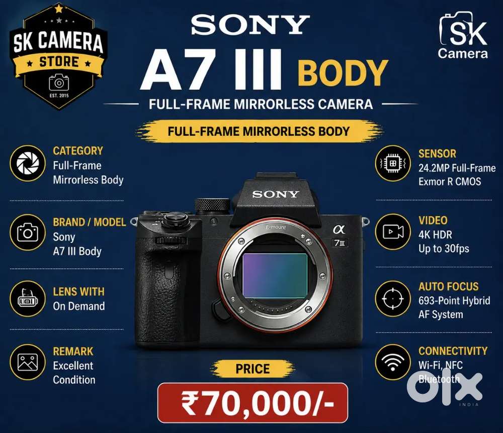 Sony A7 III Mirrorless Body  Full-Frame Powerhouse SK474