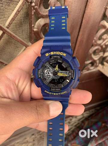 G shock blue colour hot sale watch