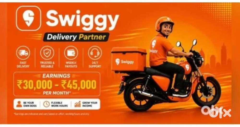 Part time and full time Swiggy Riders required