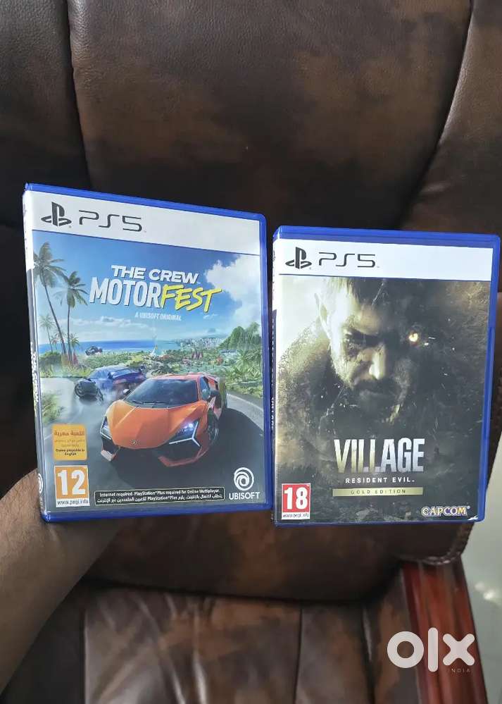 Resident evil village (gold edition) and Motor fest Ps5 games