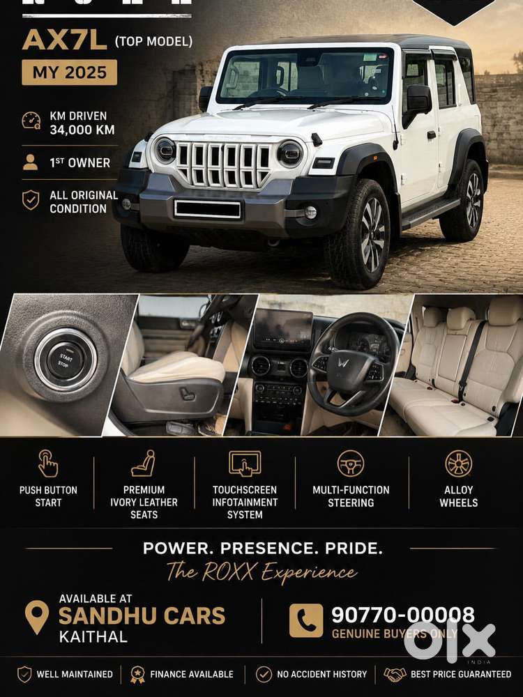 Mahindra Thar Roxx Ax7l Rwd Diesel, 2025, Diesel