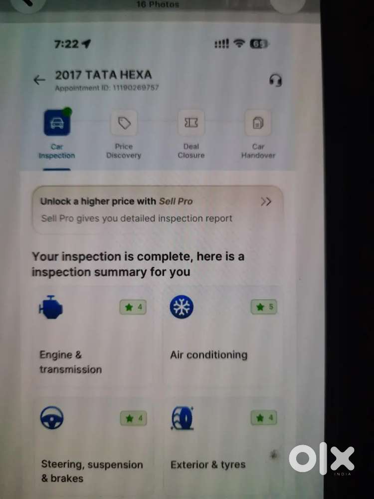 Tata Hexa Xt 2.2 2017