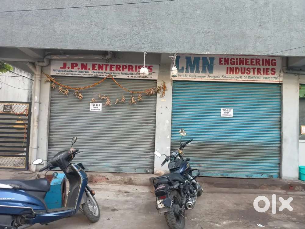 2 Shops for rent, industrial area, Balanagar,st.martins high school