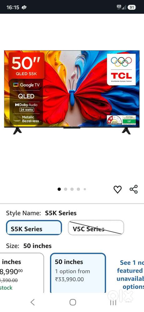Tcl 50 inch tv. Barely used.