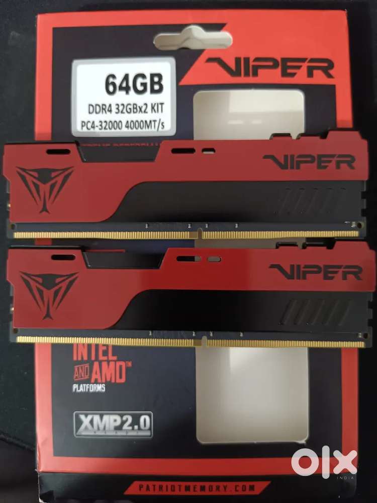 Patriot Viper 64 GB DDR4 RAM 4000 Mhz Desktop RAM - Computer ...