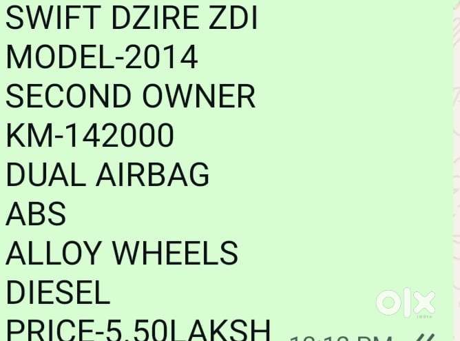 Maruti Suzuki Swift Dzire 2015-2017 Zdi, 2014, Diesel