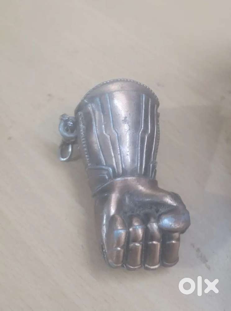 AvengersMetal Fist Design Keychain | Stylish Silver-Tone Key Ring for