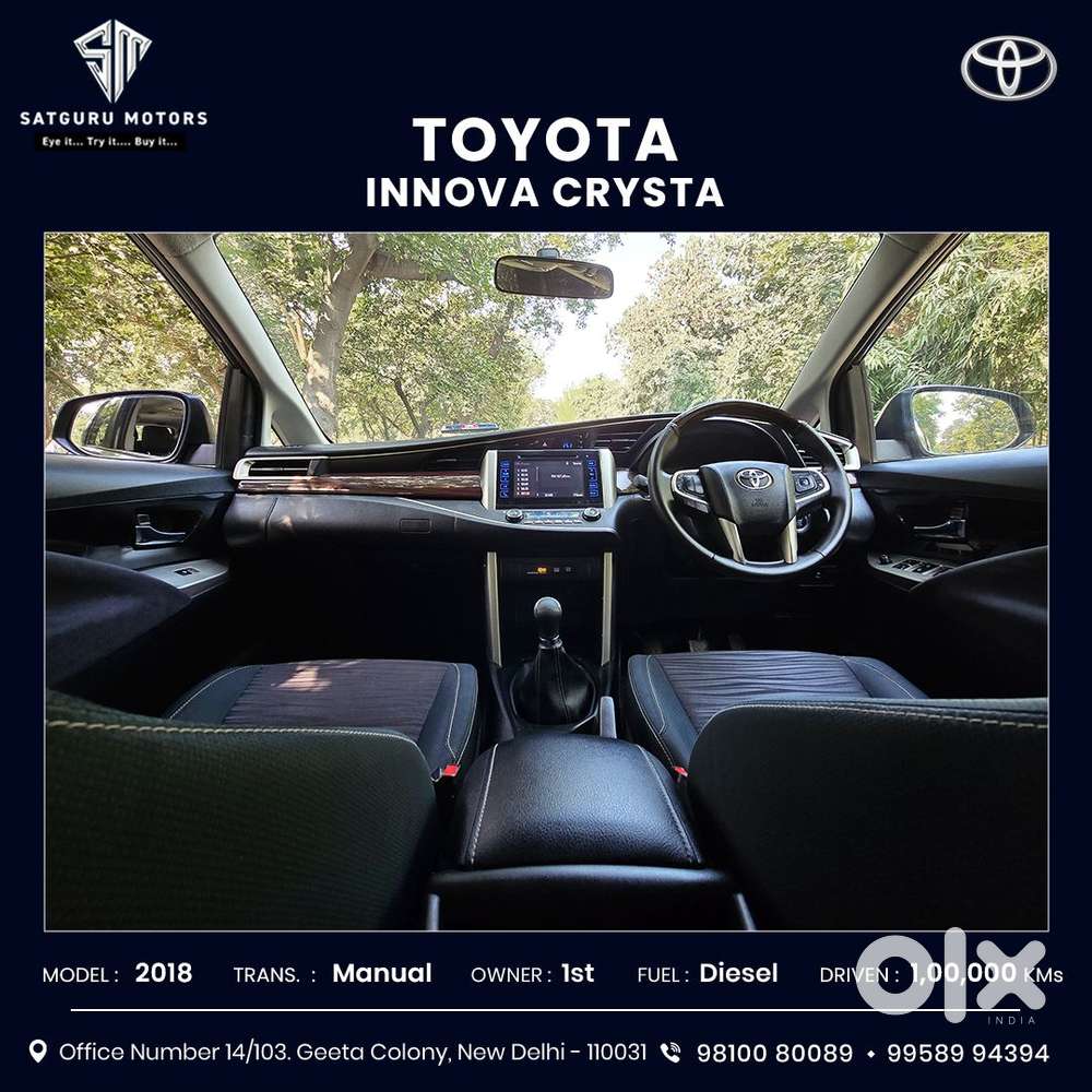 Toyota Innova Crysta 2.4 V, 2018, Diesel