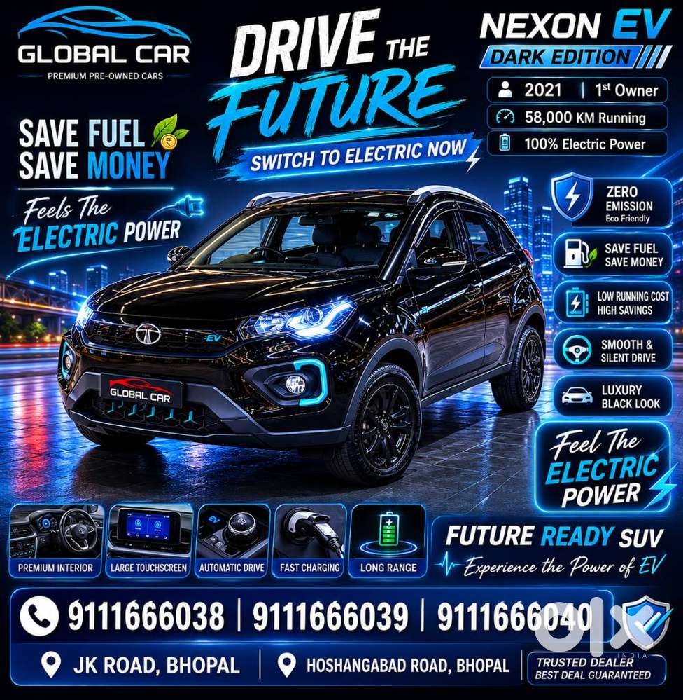 Tata Nexon Ev Xz Plus Dark Edition, 2021, Electric