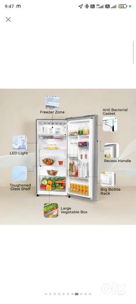Haier 190L Refrigerator – 1 Month Old – Excellent Condition, 2 star