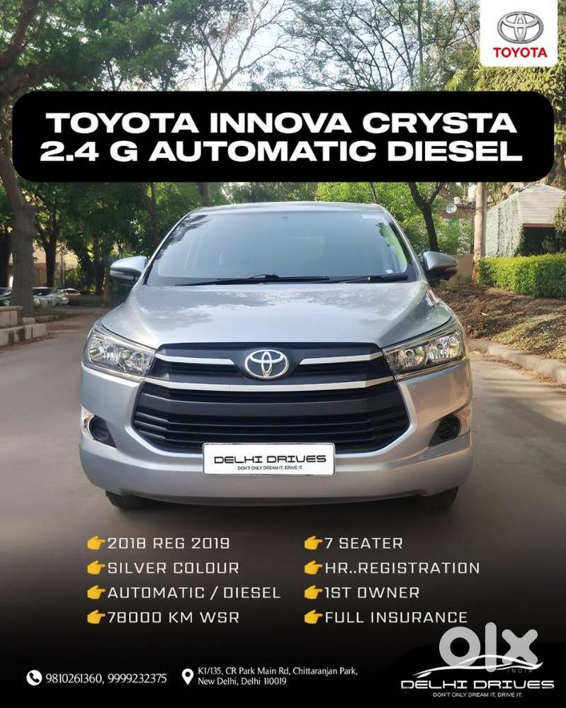 Toyota Innova Crysta [2020-ongoing] 2.4 Gx At 7 Str, 2019, Diesel