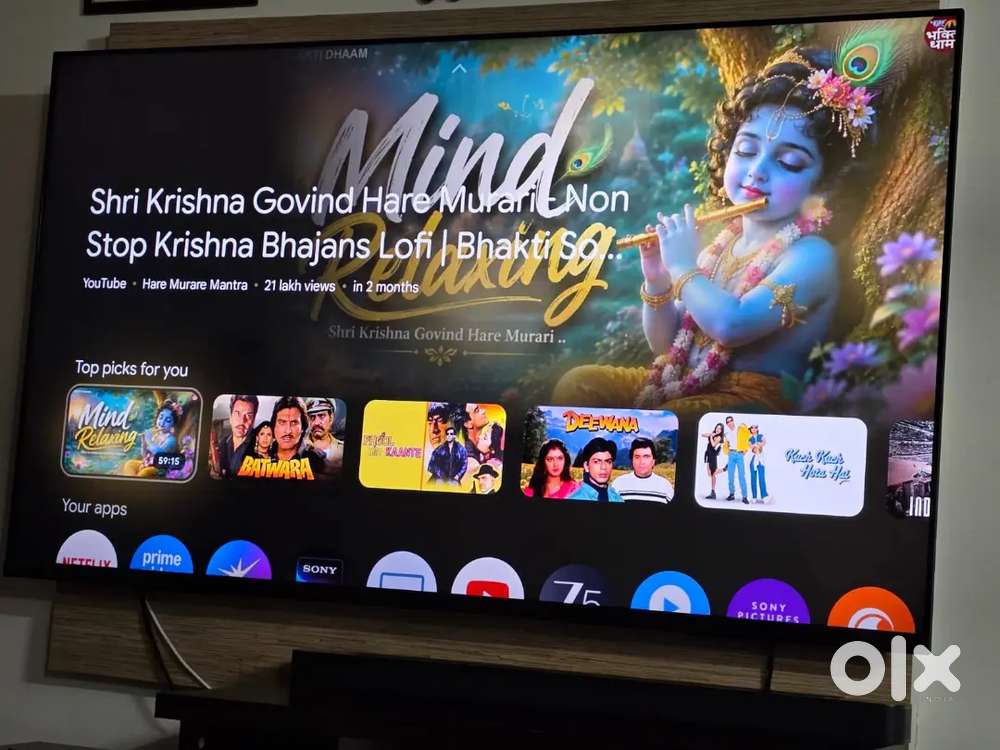 75 inches just 2 months old sony tv, and  3 years extra warranty